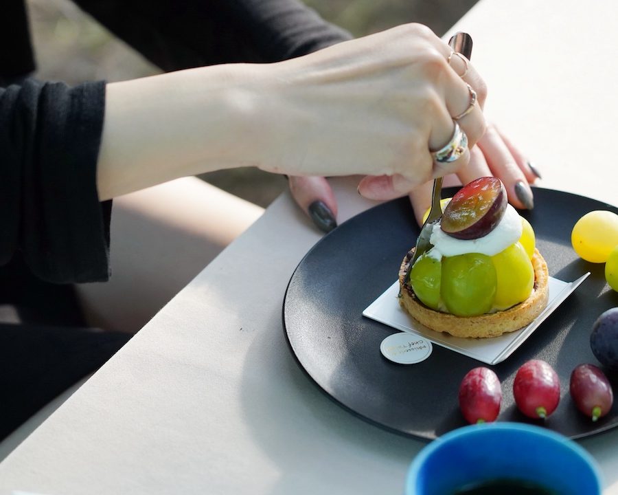 シャインマスカット畑でアフタヌーンティー TENDO CYCLE FRUITRIP